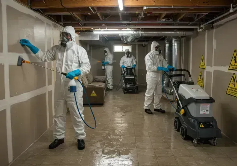 Basement Moisture Removal and Structural Drying process in Medina County, OH